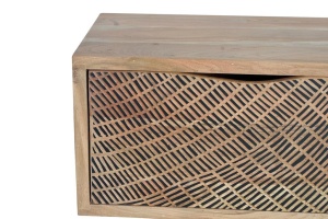 COMODA TV 1093, MARO/NEGRU, DIN LEMN DE ACACIA SI METAL, STIL INDUSTRIAL G&C - Img 5