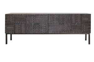 COMODA TV 6717, DIN LEMN DE MANGO SI METAL, STIL VINTAGE G&C