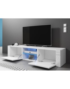 COMODA TV ALBA CU LED SI TELECOMANDA HIT - DESIGN MODERN - Img 2
