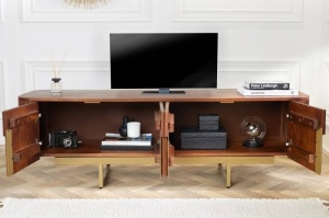 COMODA TV, GATSBY 160CM, LEMN MASIV SI METAL, MODEL DEOSEBIT, ARTIM GROUP SELECTION - Img 4