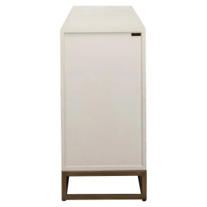 COMODA WHITEBONE BRASS, 225 CM, ALB/AURIU ANTICHIZAT, DIN FURNIR DE STEJAR SI METAL, RICHMOND INTERIORS - Img 3