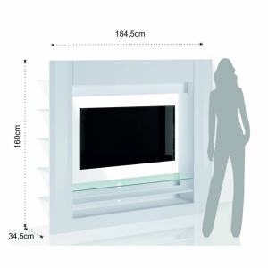 CORP LIVING 185CM, KUBO, DIN PANOURI MELAMINATE, DESIGN MODERN - Img 6