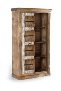 DULAP 1353, MARO/ALB/NEGRU, LEMN DE MANGO/METAL, STIL VINTAGE G&C - Img 2