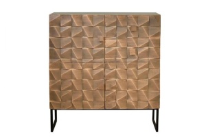 DULAP COPPER 110CM, MARO/NEGRU, DIN LEMN MASIV DE MANGO SI METAL, GINER Y COLOMER - Img 3