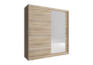 DULAP DORMITOR MAJA I ALU 180 STEJAR SONOMA DESIGN MODERN PSK