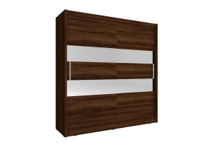 DULAP DORMITOR MAJA II 180 STEJAR SONOMA CIOCOLATIU DESIGN MODERN PSK