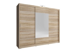 DULAP DORMITOR WIKI ALU 250 STEJAR SONOMA DESIGN MODERN PSK
