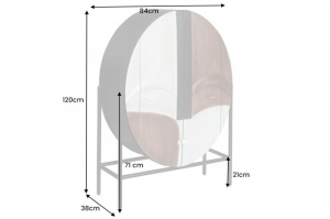 DULAP LIVING DIN LEMN, 120CM, DIN LEMN SI METAL, REALIZAT MANUAL, ARTIM GROUP SELECTION - Img 3
