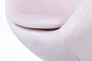 FOTOLIU CONFORTABIL EGG SZEROKI VELVET, ROZ DESCHIS 30/AURIU, DIN CATIFEA SI METAL, STIL MODERN B2 - Img 5