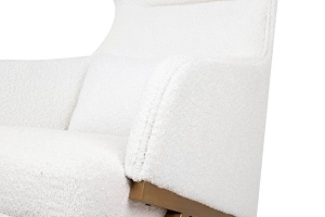 FOTOLIU CONFORTABIL HAMPTON TEDDY, ALB/AURIU, TAPITAT IN TEXTIL PLUSAT, STIL MODERN B2 - Img 4