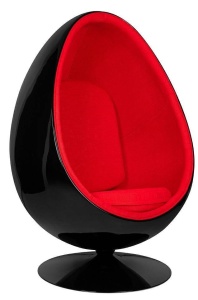 FOTOLIU EXCLUSIVIST OVALIA, NEGRU/ROSU, DIN FIBRA DE STICLA, STIL MODERN