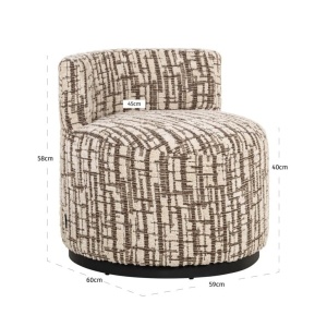 FOTOLIU FRANNY CREAM DALIA 11, S4772, CONFECTIONAT DIN 100% POLIESTER, METAL, PLACAJ SI SPUMA, STIL MODERN - Img 6