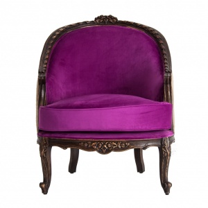 FOTOLIU FUCSIA JOHVI REF. 27315, DIN LEMN MASIV SI CATIFEA, STIL CLASIC, VIC - Img 2