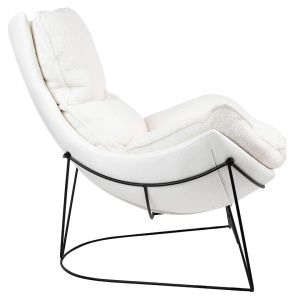 FOTOLIU OTILIA STAND TEDDY, ALB/NEGRU, TAPITERIE DIN TEXTIL PLUSAT SI PIELE ECOLOGICA, STIL MODERN, B2 - Img 3