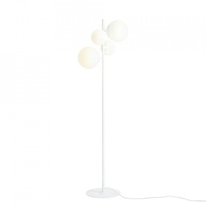 LAMPADAR BLOOM, 4 BRATE, 161 CM, ALB, DIN STICLA SI METAL, STIL MODERN