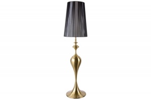 LAMPADAR, LUCIE, AURIU/NEGRU, 160CM, DIN METAL SI ABAJUR, STIL MODERN - Img 4