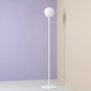 LAMPADAR PINNE, 162 CM, ALB, DIN STICLA SI METAL, STIL MODERN