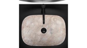 LAVOAR REA BELINDA, SAVANA, 47 CM, EFECT DE PIATRA, DIN CERAMICA, CALITATE SUPERIOARA - Img 3