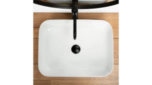 LAVOAR REA DEMI SLIM, ALB, 51 CM, DIN CERAMICA, CALITATE SUPERIOARA - Img 3