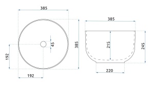 LAVOAR REA MALENA, 38,5 CM, ALB, DIN CERAMICA, CALITATE SUPERIOARA - Img 6