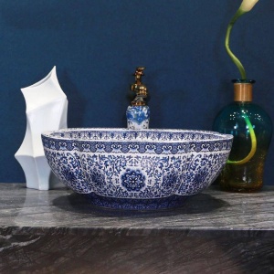 LAVOAR REA VIVIEN, 42,5 CM, ALBASTR/ALB, DIN CERAMICA, CALITATE SUPERIOARA - Img 6