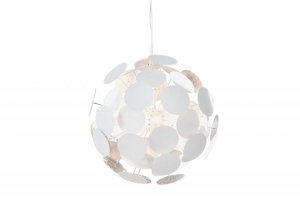 LUSTRA 70CM, INFINITY ALB/ARGINTIU, REALIZATA DIN METAL, COD 36227 - Img 6