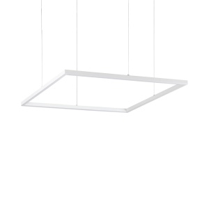 LUSTRA ORACLE SLIM SQUARE SP D070, ALB MAT, DIN ALUMINIU SI POLICARBONAT, STIL MODERN
