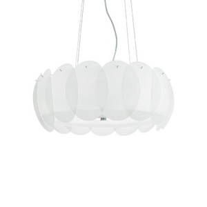 LUSTRA OVALINO SP8, ALB, DIN STICLA, STIL MODERN