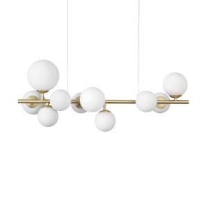 LUSTRA PERLAGE SP10, ALAMA/ALB, DIN METAL SI STICLA, STIL MODERN