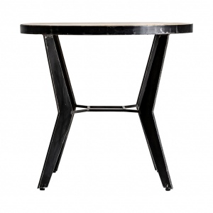 MASA BAR ANTRIM REF. 26448, NEGRU, STIL INDUSTRIAL, DIN FIER SI LEMN MASIV DE MANGO, VIC
