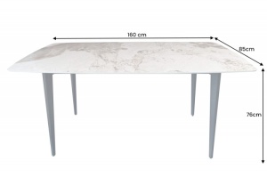 MASA DE SUFRAGERIE 160CM, METAL SI CERAMICA, ASPECT PIATRA NATURALA, ARTIM GROUP SELECTION - Img 4