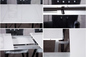 MASA DINING EXTENSIBILA ALB LUCIOS BAROCCO 20053 - DESIGN VINTAGE - Img 6