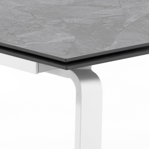 MASA ELEGANTA DIN CERAMICA 160/240CM, DEEM, COD 4655, STIL MODERN, REALIZATA DIN METAL SI CERAMICA - Img 4