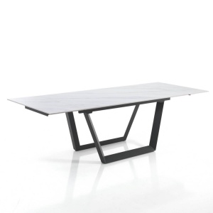MASA ELEGANTA EXTENSIBILA 160/240CM, RAUL 1, COD 5553, STIL MODERN, REALIZATA DIN METAL SI CERAMICA