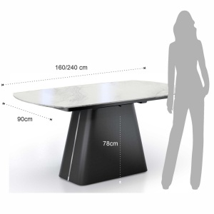 MASA EXTENSIBILA 160/240CM, ERAN, DIN METAL SI CERAMICA, ARTIM GROUP SELECTION - Img 7