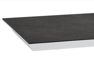 MASA EXTENSIBILA ALARAS II, NEGRU/ALB/CROM, 120/180 CM, DIN STICLA SECURIZATA, MDF SI METAL, STIL MODERN - Img 4
