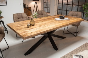 MASA GALAXIE, 180CM, DIN LEMN MASIV MANGO SI METAL 39443 STIL INDUSTRIAL - Img 2