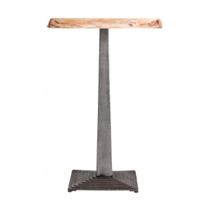 MASUTA DE BAR LAWTON REF. 26825, DIN LEMN MASIV DE ACACIA SI METAL, STIL VINTAGE, VIC