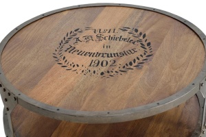 MASUTA DE CAFEA 1097, MARO, BLAT DIN SALCAM SI PICIOARE DIN METAL, STIL VINTAGE G&C - Img 4