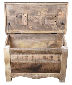 MASUTA DE CAFEA 70CM, IRON CRAFT, LEMN MASIV DE MANGO, STIL RUSTIC UNICAT - Img 4