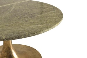MASUTA DE CAFEA 74CM, BRONZ/MARMURA, METAL/MARMURA, STIL INDUSTRIAL - Img 2