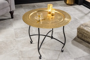 MASUTA DE CAFEA, MARRAKESCH 60CM, DIN METAL, AURIU/NEGRU, ARTIM GROUP SELECTION - Img 7