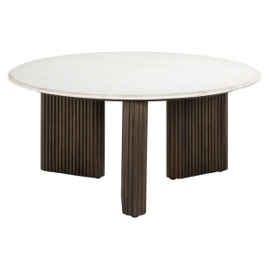 MASUTA DE CAFEA, MAYFIELD 90CM, ALB/MARO, DIN MDF, MARMURA, RICHMOND INTERIORS