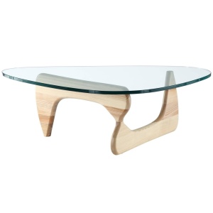 MASUTA DE CAFEA STABLE, DIN STICLA SI LEMN DE FRASIN, STIL MODERN - Img 2