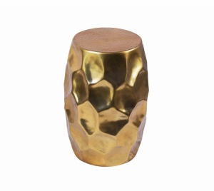 MASUTA DECORATIVA 30CM, ORIENT, DIN METAL DE CULOARE AURIE, COD 40230, ASPECT INDUSTRIAL