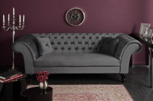 OFERTA!!! CANAPEA DEOSEBITA, 230CM, GRI ARGINTIU, TAPITATA IN CATIFEA, ARTIM GROUP SELECTION
