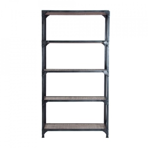 ORGANIZATOR TOLGA 23956 NEAGRA/MARO DIN FIER SI LEMN 190 CM STIL VINTAGE VIC