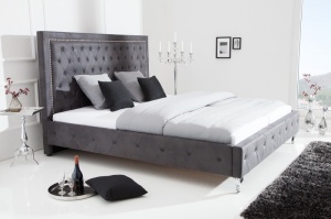PAT DUBLU EXTRAVAGANCIA 180x200CM, GRI ANTIC, DESIGN MODERN - Img 2