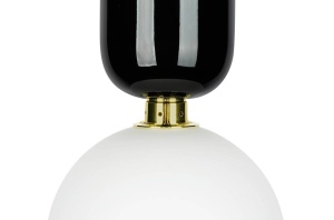 PENDUL BOY M FI25, NEGRU, DIN METAL SI STICLA, STIL MODERN, B2 - Img 4