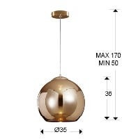 PENDUL LED ESFERA 589131 - DESIGN MODERN - SCHULLER - Img 3